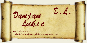 Damjan Lukić vizit kartica